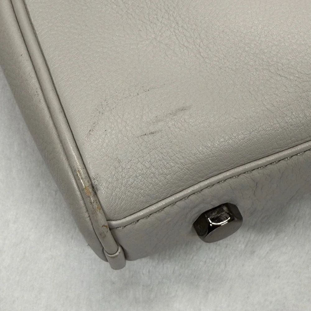 Rebecca Minkoff Crossbody Bag Leather Silver‎ Hardware Pale Gray Small